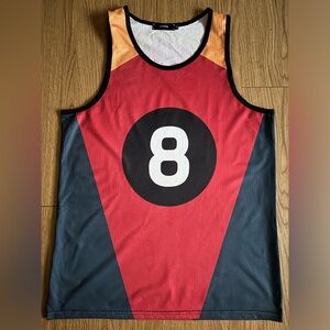 MENS VINITA 8 BALL BASKETBALL JERSEY TANK TOP L
